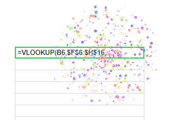 Input Cell With a Fireworks Indication, on a Step Completion.