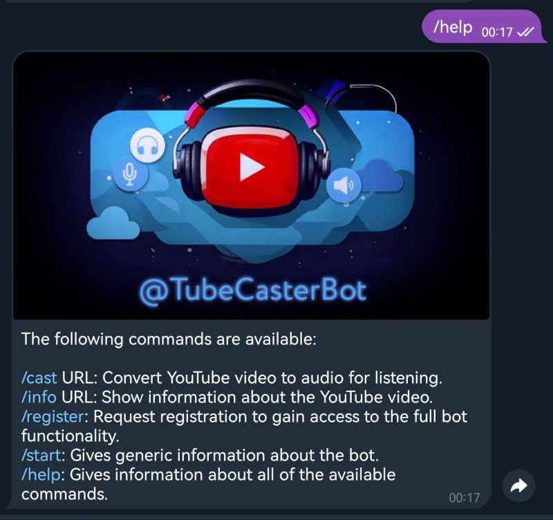 Help message