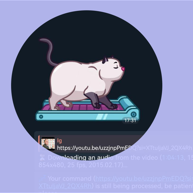 The kitties is working hard on audio extracting (under the hood).