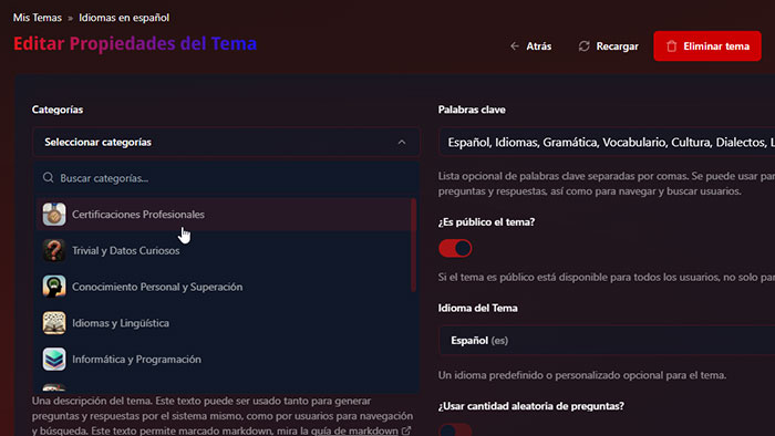 Topic-category relationships for flexible organization. (v.0.1.4)
