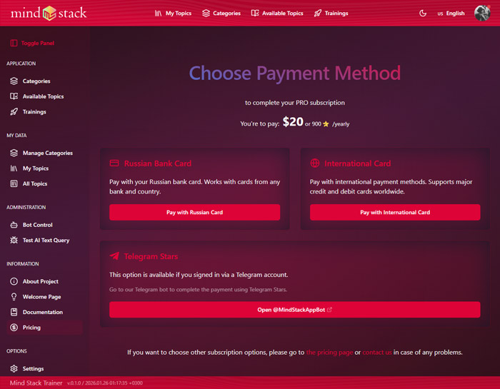 Multiple payment options are available.